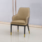 Glam Kitchen Dining Arm Chair Upholstered Side Chair with Metal Legs
