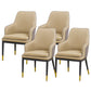 Glam Kitchen Dining Arm Chair Upholstered Side Chair with Metal Legs