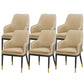 Glam Kitchen Dining Arm Chair Upholstered Side Chair with Metal Legs