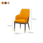 Glam Kitchen Dining Arm Chair Upholstered Side Chair with Metal Legs