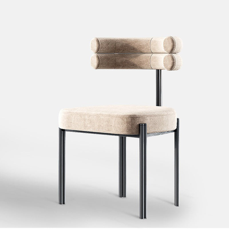 Sedie da pranzo in cucina contemporanea sedie da laterale imbottite con gambe nere