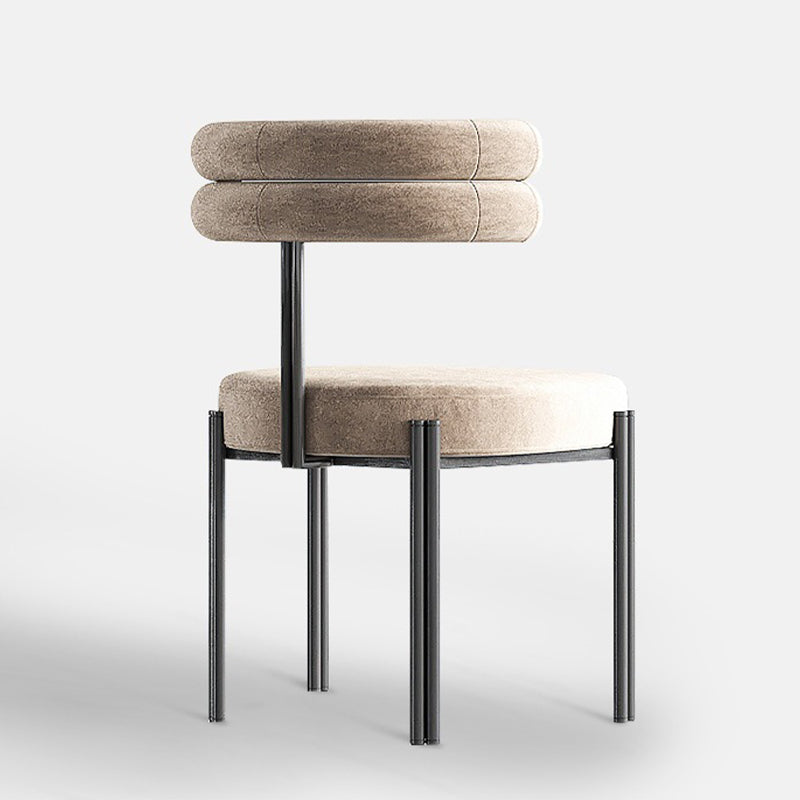 Sedie da pranzo in cucina contemporanea sedie da laterale imbottite con gambe nere