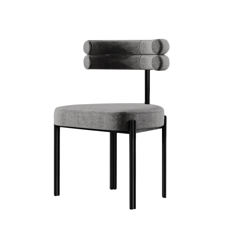 Sedie da pranzo in cucina contemporanea sedie da laterale imbottite con gambe nere