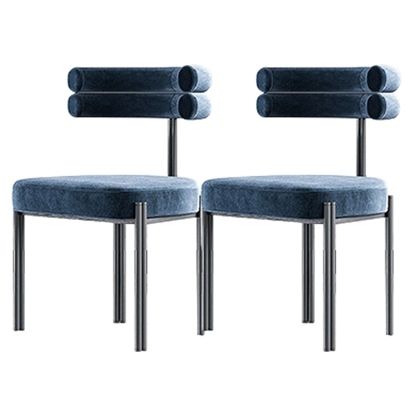 Sedie da pranzo in cucina contemporanea sedie da laterale imbottite con gambe nere