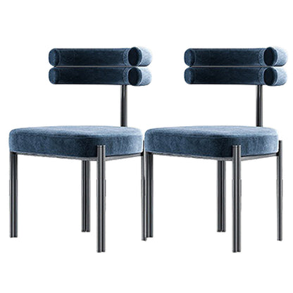 Sedie da pranzo in cucina contemporanea sedie da laterale imbottite con gambe nere