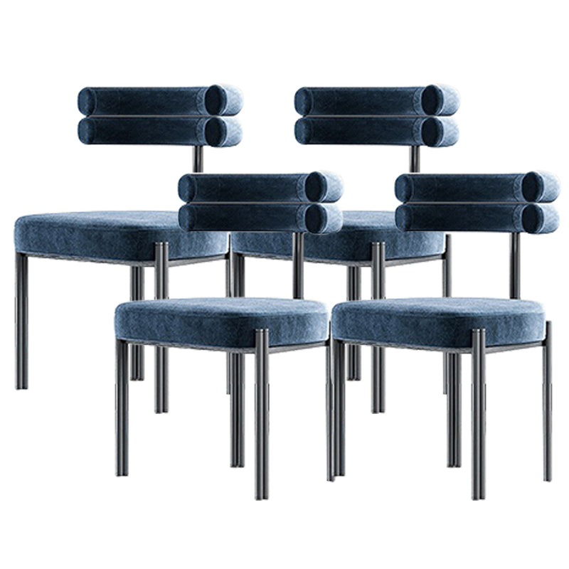 Sedie da pranzo in cucina contemporanea sedie da laterale imbottite con gambe nere