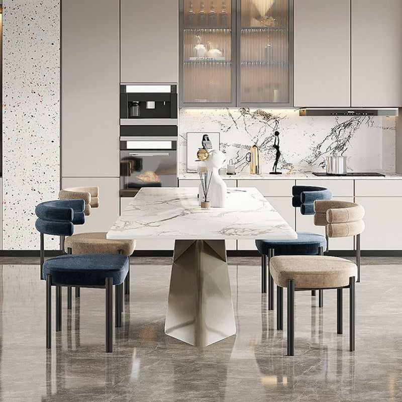 Sedie da pranzo in cucina contemporanea sedie da laterale imbottite con gambe nere