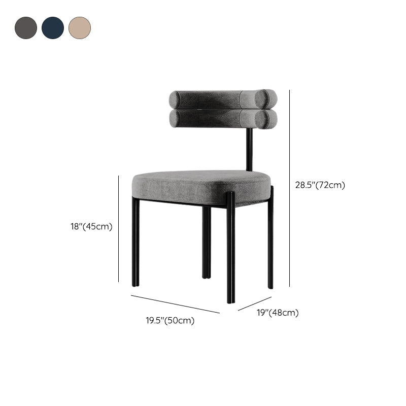 Sedie da pranzo in cucina contemporanea sedie da laterale imbottite con gambe nere
