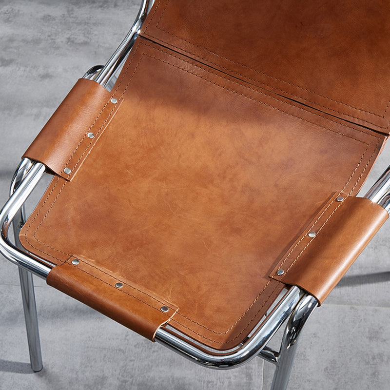 現代のキッチンダイニングチェアフェイクレザーサイドチェア銀の脚