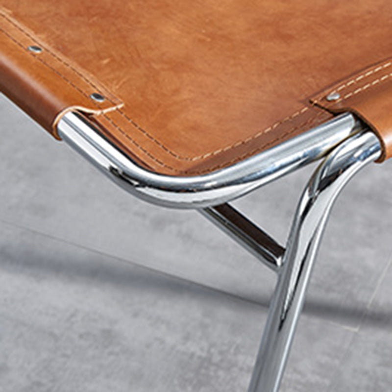 現代のキッチンダイニングチェアフェイクレザーサイドチェア銀の脚