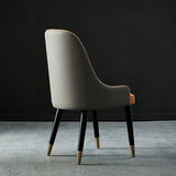 Sillas de comedor de cocina glamorosa sillas laterales tapizadas con patas de madera