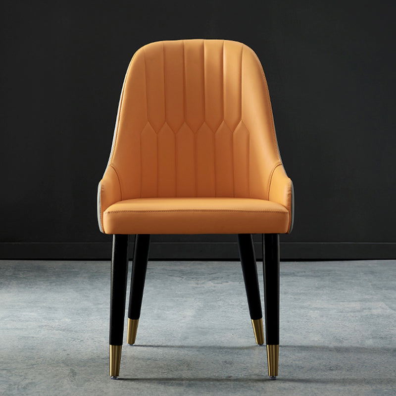 Sillas de comedor de cocina glamorosa sillas laterales tapizadas con patas de madera