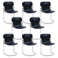Metal Kitchen Dining Chairs Contemporary Dining Side Chair in Black 8 Piece Set Clearhalo 'Dining Chairs' 'Dining Tables & Seating' 'dining_chair' 'furn' 'furn_dining_chair' 'Furniture' 'Kitchen & Dining Furniture' 6305173