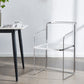 Sillas de comedor de cocina de metal silla lateral de comedor abierta en plata