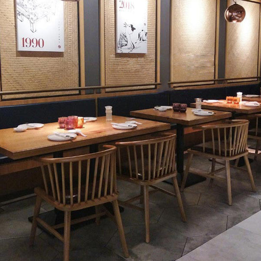 ウッドサイドダイニングアームチェアコンテンポラリーウィンザーバックサイドチェア