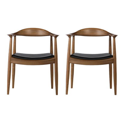 Houten zijkant eetstoelen eigentijdse open achterkant dineren zijstoelen