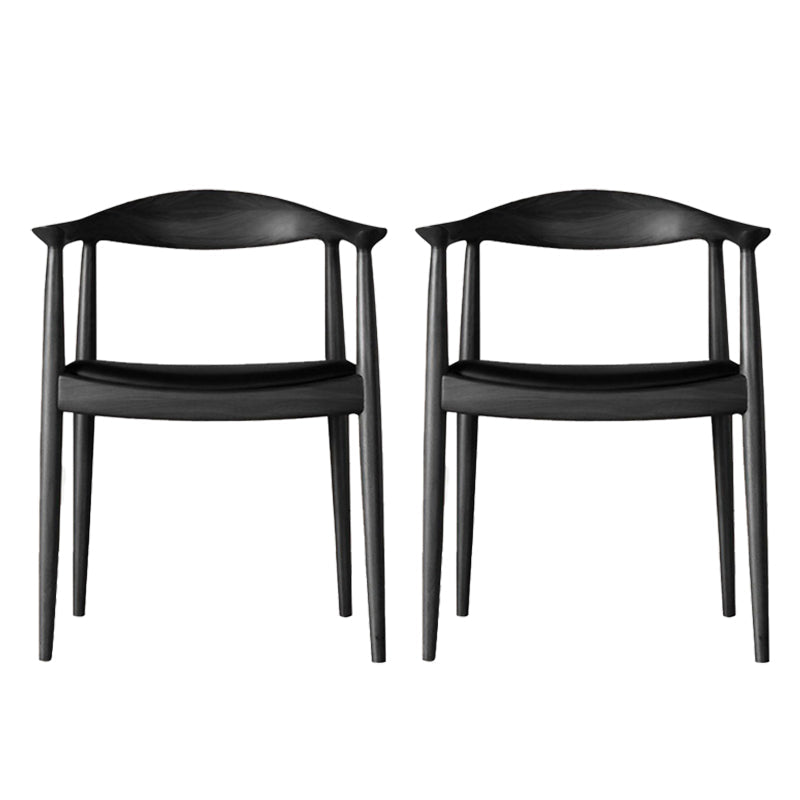 Houten zijkant eetstoelen eigentijdse open achterkant dineren zijstoelen