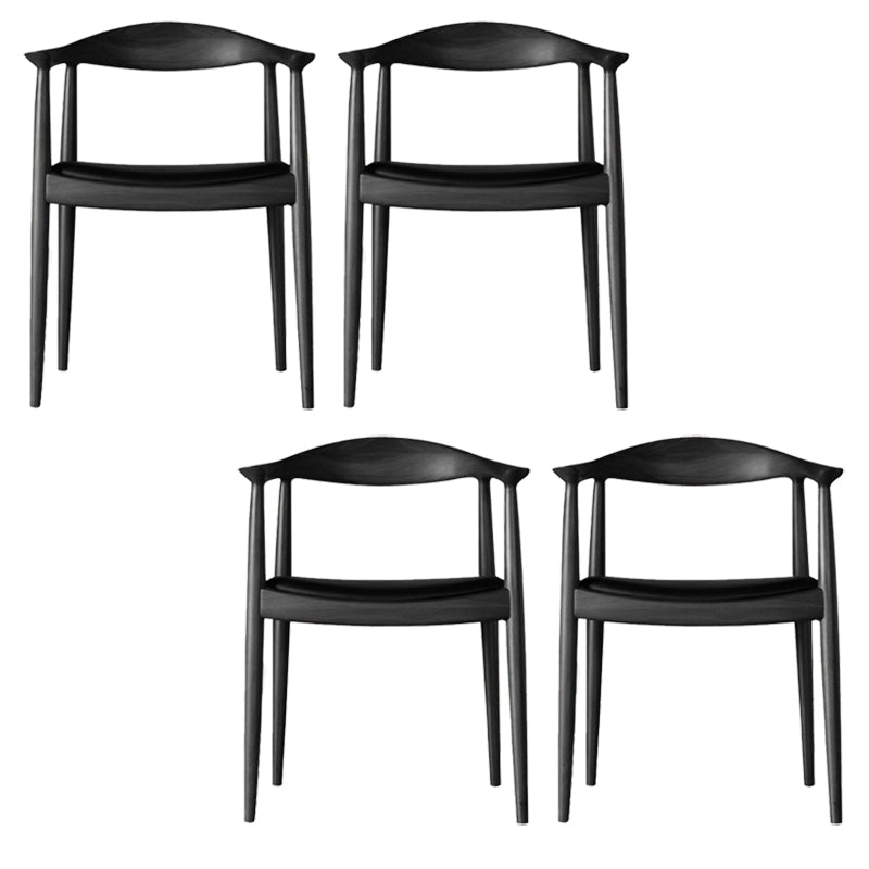 Houten zijkant eetstoelen eigentijdse open achterkant dineren zijstoelen