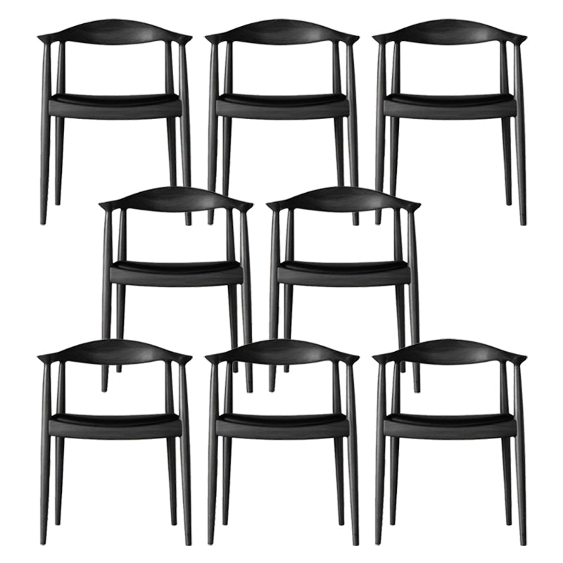 Houten zijkant eetstoelen eigentijdse open achterkant dineren zijstoelen