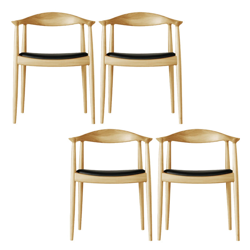 Houten zijkant eetstoelen eigentijdse open achterkant dineren zijstoelen