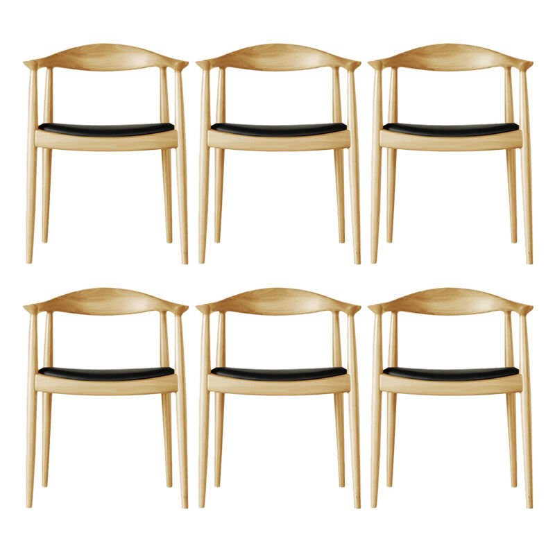 Houten zijkant eetstoelen eigentijdse open achterkant dineren zijstoelen