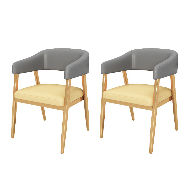 Metal Kitchen Dining Armchairs Open Back Dining Side Chairs for Indoor 2 Piece Set Clearhalo 'Dining Chairs' 'Dining Tables & Seating' 'dining_chair' 'furn' 'furn_dining_chair' 'Furniture' 'Kitchen & Dining Furniture' 6305259