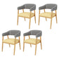 Metal Kitchen Dining Armchairs Open Back Dining Side Chairs for Indoor 4 Piece Set Clearhalo 'Dining Chairs' 'Dining Tables & Seating' 'dining_chair' 'furn' 'furn_dining_chair' 'Furniture' 'Kitchen & Dining Furniture' 6305260