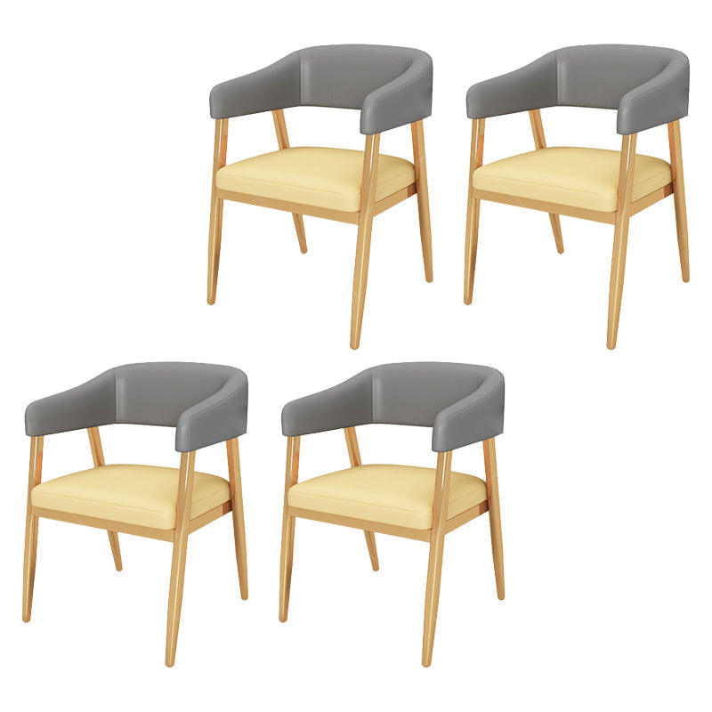 Metal Kitchen Dining Armchairs Open Back Dining Side Chairs for Indoor 4 Piece Set Clearhalo 'Dining Chairs' 'Dining Tables & Seating' 'dining_chair' 'furn' 'furn_dining_chair' 'Furniture' 'Kitchen & Dining Furniture' 6305260