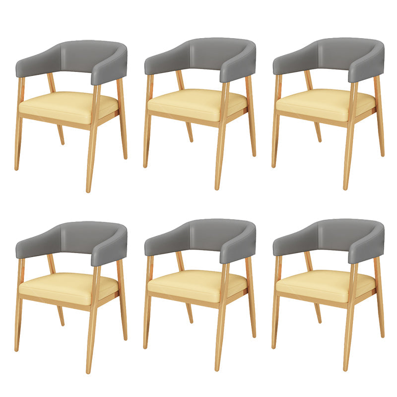 Metal Kitchen Dining Armchairs Open Back Dining Side Chairs for Indoor 6 Piece Set Clearhalo 'Dining Chairs' 'Dining Tables & Seating' 'dining_chair' 'furn' 'furn_dining_chair' 'Furniture' 'Kitchen & Dining Furniture' 6305262