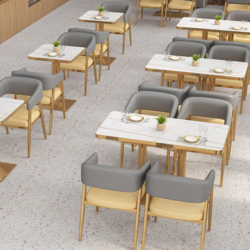 Metal Kitchen Dining Armchairs Open Back Dining Side Chairs for Indoor Clearhalo 'Dining Chairs' 'Dining Tables & Seating' 'dining_chair' 'furn' 'furn_dining_chair' 'Furniture' 'Kitchen & Dining Furniture' 6305267