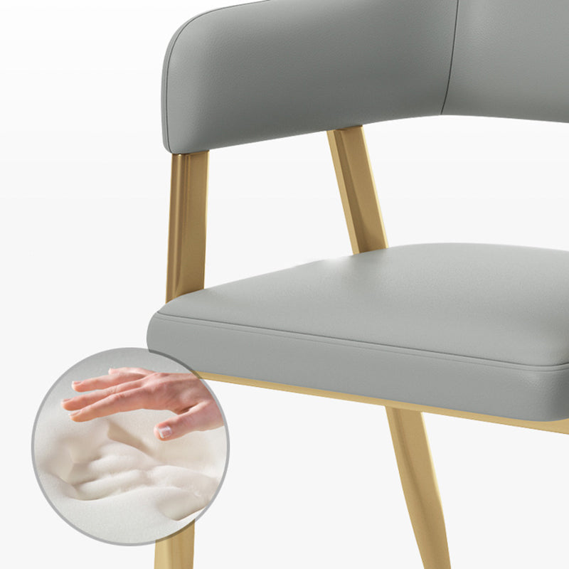 Glam Metal Kitchen Dining fauteuils Open achterste zijstoelen