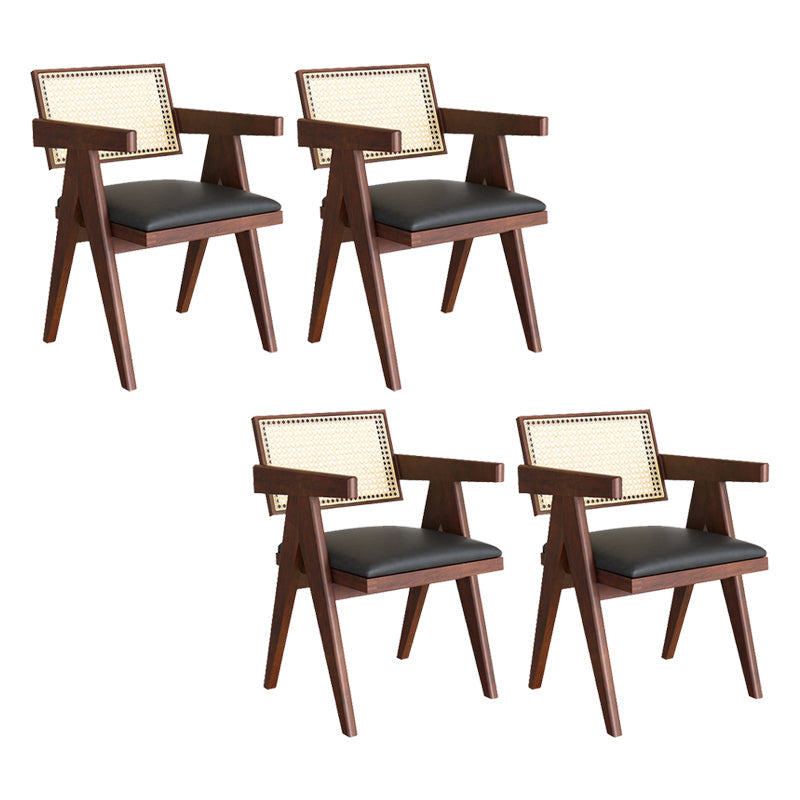 伝統的なキッチンダイニング椅子ゴム製ウッドアームダイニングチェア