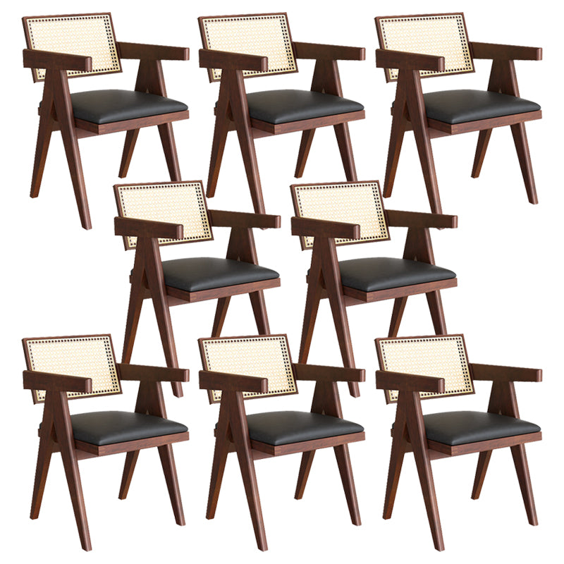 伝統的なキッチンダイニング椅子ゴム製ウッドアームダイニングチェア