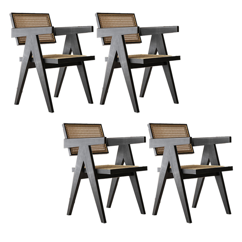 伝統的なキッチンダイニング椅子ゴム製ウッドアームダイニングチェア