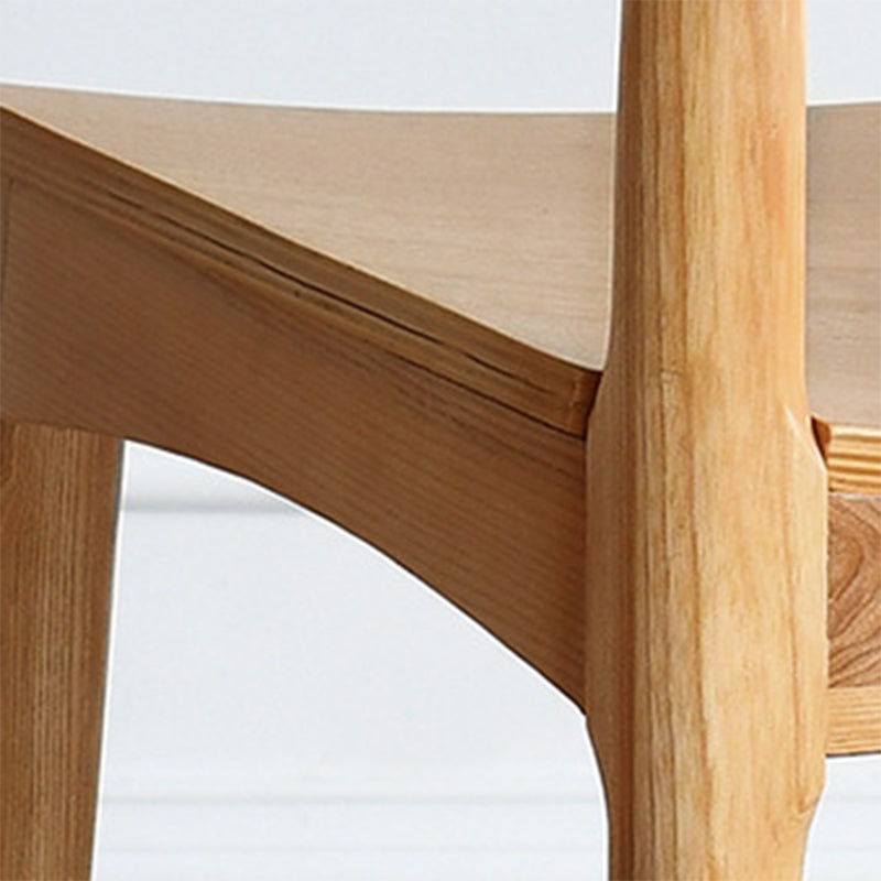 Eigentijdse zijstoel houten open achterkant eetkamerstoel voor binnen