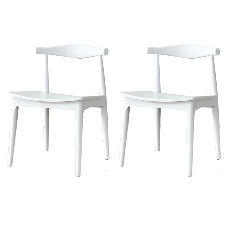 Eigentijdse zijstoel houten open achterkant eetkamerstoel voor binnen