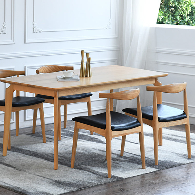 Eigentijdse zijstoel houten open achterkant eetkamerstoel voor binnen