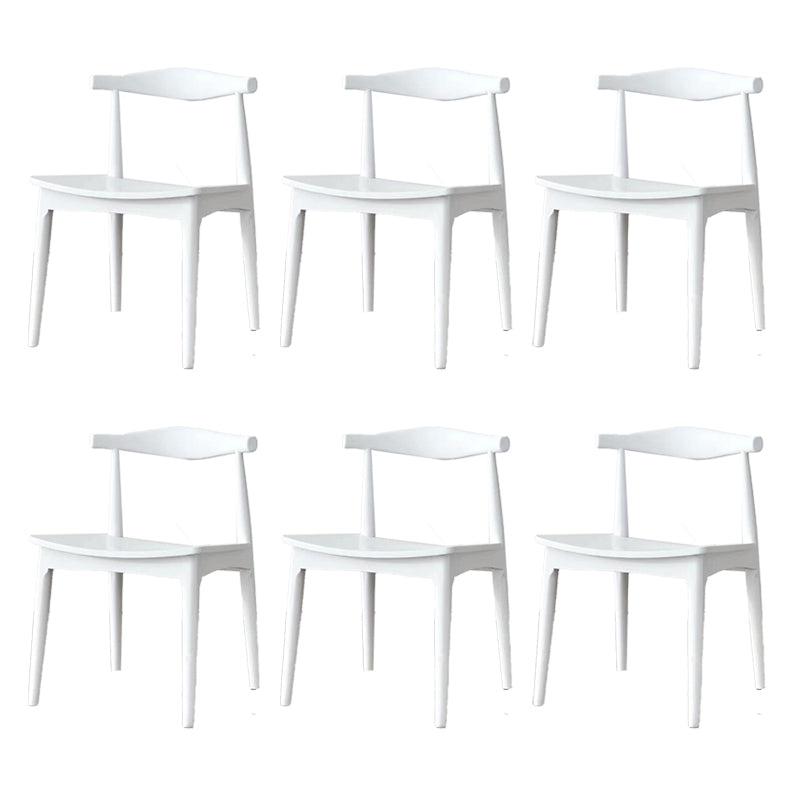 Eigentijdse zijstoel houten open achterkant eetkamerstoel voor binnen