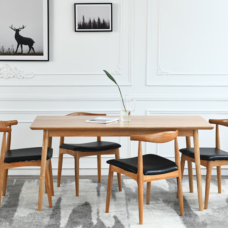 Eigentijdse zijstoel houten open achterkant eetkamerstoel voor binnen