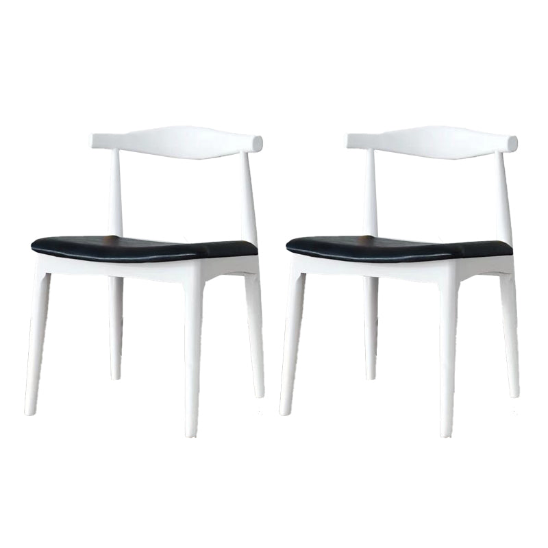 Eigentijdse zijstoel houten open achterkant eetkamerstoel voor binnen