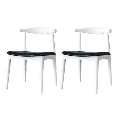 Eigentijdse zijstoel houten open achterkant eetkamerstoel voor binnen