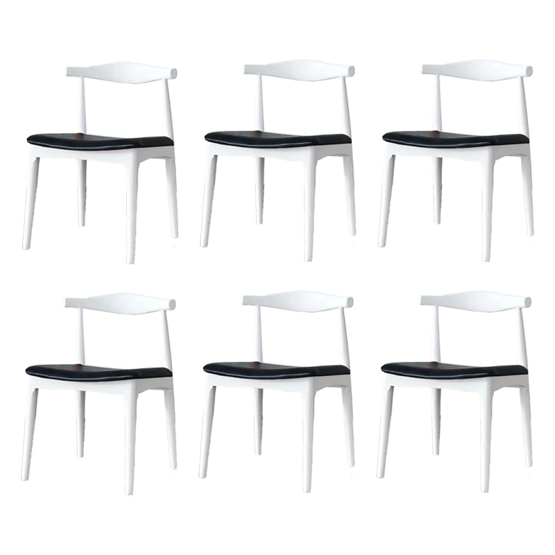 Eigentijdse zijstoel houten open achterkant eetkamerstoel voor binnen