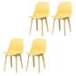 Contemporary Side Chair Plastic Solid Back Dining Room Chair for Kitchen