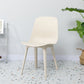 Contemporary Side Chair Plastic Solid Back Dining Room Chair for Kitchen