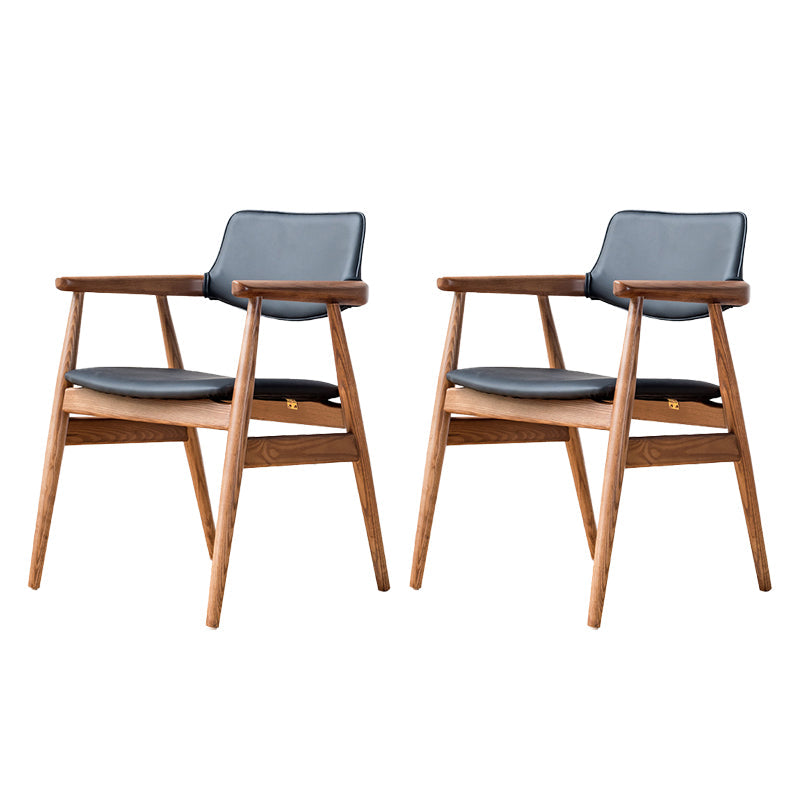 Chaise de bras contemporain en bois ouvert à l'arrière pour salle à manger chaise pour intérieur