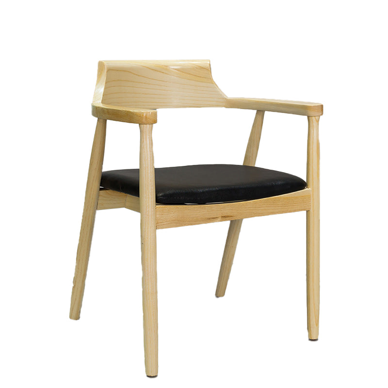Sedia a braccio contemporanea in legno aperto sedia sala da pranzo per casa