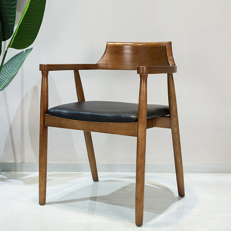 Sedia a braccio contemporanea in legno aperto sedia sala da pranzo per casa