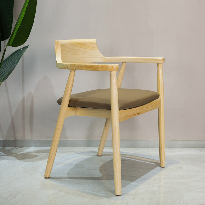 Sedia a braccio contemporanea in legno aperto sedia sala da pranzo per casa