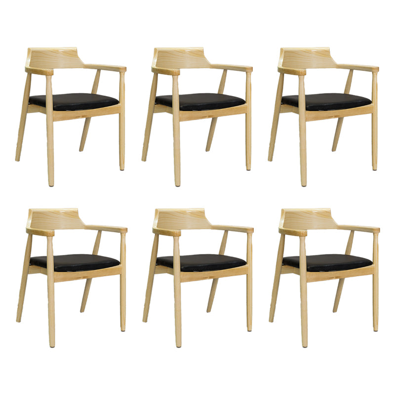 Sedia a braccio contemporanea in legno aperto sedia sala da pranzo per casa