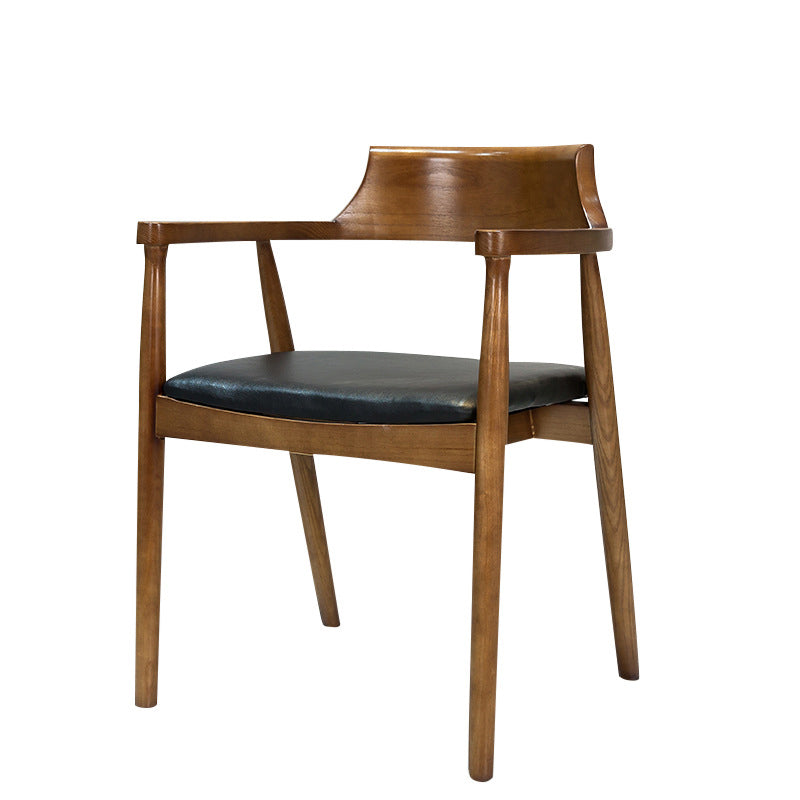 Sedia a braccio contemporanea in legno aperto sedia sala da pranzo per casa